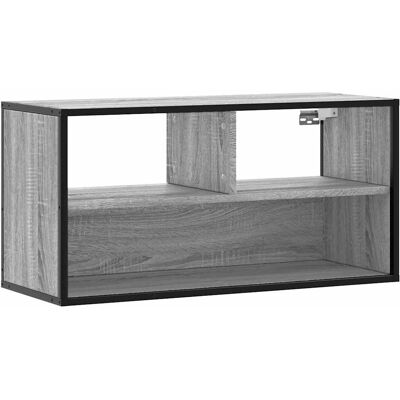 vidaXL TV-Schrank Grau Sonoma - Holzwerkstoff & Metall vidaXL TV-Schrank Grau Sonoma - Holzwerkstoff & Metall