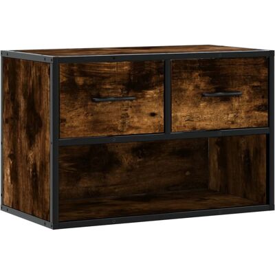 vidaXL Räuchereiche TV-Schrank - Medienaufbewahrung - 100x31x39,5 cm - TV-Regal - Industriestil vidaXL Räuchereiche TV-Schrank - Medienaufbewahrung - 100x31x39,5 cm - TV-Regal - Industriestil