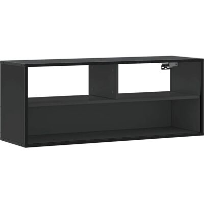 Meuble TV vidaXL - Bois d’ingénierie et métal - Noir - Meuble TV - Publicité Meuble TV vidaXL - Bois d’ingénierie et métal - Noir - Meuble TV - Publicité