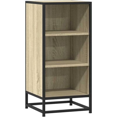 vidaXL Sideboard Sonoma Eiken - Hout en Metaal - 35,5x35x76 cm - Woonkamermeubel vidaXL Sideboard Sonoma Eiken - Hout en Metaal - 35,5x35x76 cm - Woonkamermeubel