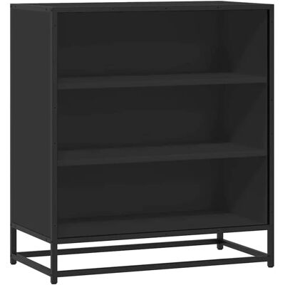 vidaXL Schwarzes Sideboard 68x35x76 cm Holzwerkstoff und Metall vidaXL Schwarzes Sideboard 68x35x76 cm Holzwerkstoff und Metall