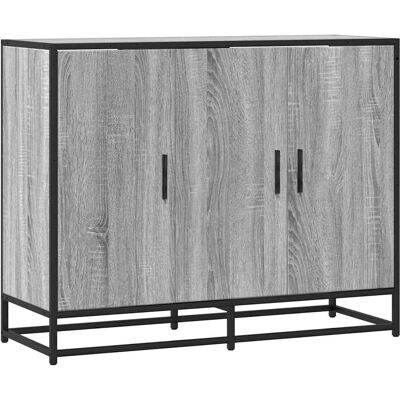 vidaXL Sideboard Grau Sonoma - 94x35x76 cm - Holzwerkstoff vidaXL Sideboard Grau Sonoma - 94x35x76 cm - Holzwerkstoff