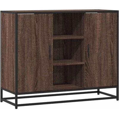 vidaXL Aparador de madera de ingeniería marrón roble 92x35x76 cm - Aparador - Publicité vidaXL Aparador de madera de ingeniería marrón roble 92x35x76 cm - Aparador - Publicité