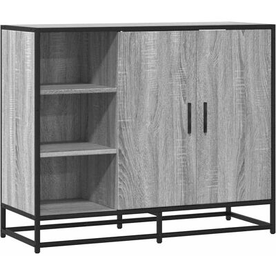vidaXL 849022 Seitenbuffet Grau Sonoma - Wohnzimmermöbel vidaXL 849022 Seitenbuffet Grau Sonoma - Wohnzimmermöbel