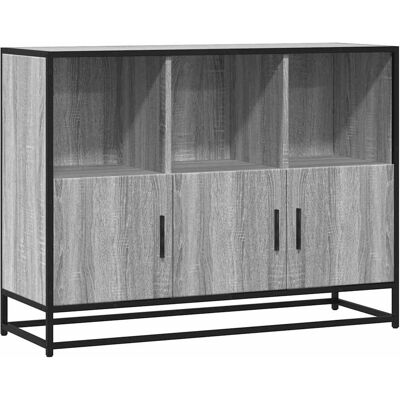 vidaXL Grå Sonoma Sideboard - 100x35x76 cm - Træfiner opbevaring vidaXL Grå Sonoma Sideboard - 100x35x76 cm - Træfiner opbevaring
