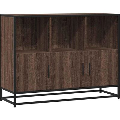 vidaXL Sideboard Brown Oak - Engineered Wood Storage Cabinet vidaXL Sideboard Brown Oak - Engineered Wood Storage Cabinet