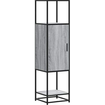 vidaXL Credence Grise Sonoma - Bois d'ingénierie et Métal - 35,5x35x139 cm - Publicité vidaXL Credence Grise Sonoma - Bois d'ingénierie et Métal - 35,5x35x139 cm - Publicité