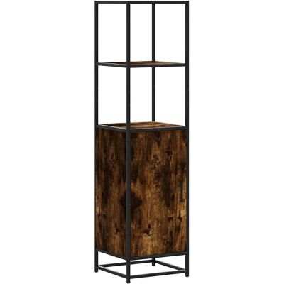 VIDAXL Credenza Rovere Fumo - 35,5x35x139 cm - Publicité VIDAXL Credenza Rovere Fumo - 35,5x35x139 cm - Publicité