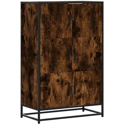 vidaXL Haut meuble en chêne fumé 68x35x106,5 cm Bois et Métal - Buffet - Publicité vidaXL Haut meuble en chêne fumé 68x35x106,5 cm Bois et Métal - Buffet - Publicité