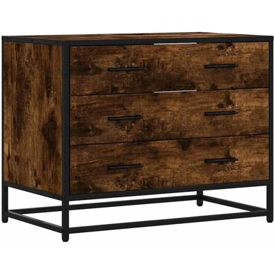 vidaXL Drawer Cabinet - Brown Oak - 3-Drawer Storage - 70x41x56 cm vidaXL Drawer Cabinet - Brown Oak - 3-Drawer Storage - 70x41x56 cm