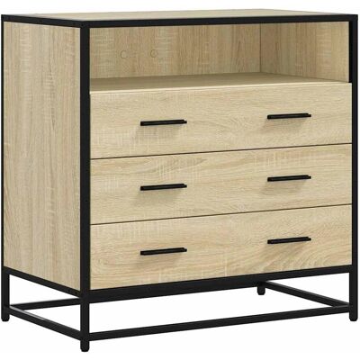 vidaXL Schubladenschrank Sonoma-Eiche - Holzwerkstoff Braun vidaXL Schubladenschrank Sonoma-Eiche - Holzwerkstoff Braun