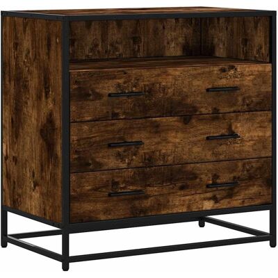 vidaXL Räuchereiche 70x41x70 cm Schubladenschrank - Holzwerkstoff vidaXL Räuchereiche 70x41x70 cm Schubladenschrank - Holzwerkstoff