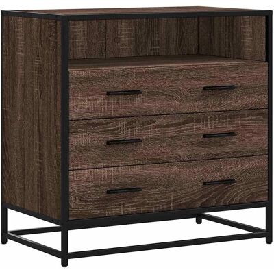vidaXL Roble marrón 70x41x70 cm Cassettiera - Madera Multistrato vidaXL Roble marrón 70x41x70 cm Cassettiera - Madera Multistrato