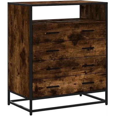 Cómoda de madera roble ahumado 70x41x70 cm vidaXL2985 Cómoda de madera roble ahumado 70x41x70 cm vidaXL2985