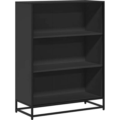 vidaXL Étagère à livres noire 80.5x35x76 cm Bois d'ingénierie - Book Shelf - Publicité vidaXL Étagère à livres noire 80.5x35x76 cm Bois d'ingénierie - Book Shelf - Publicité