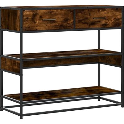 vidaXL Konsolentisch Räuchereiche 90x35x80 cm Holzwerkstoff - Konsolentisch vidaXL Konsolentisch Räuchereiche 90x35x80 cm Holzwerkstoff - Konsolentisch