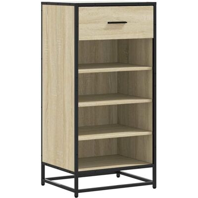 vidaXL Sonoma Eiche Rauch Eiche Schuhregal 48x38x97,5 cm Spanplatte vidaXL Sonoma Eiche Rauch Eiche Schuhregal 48x38x97,5 cm Spanplatte
