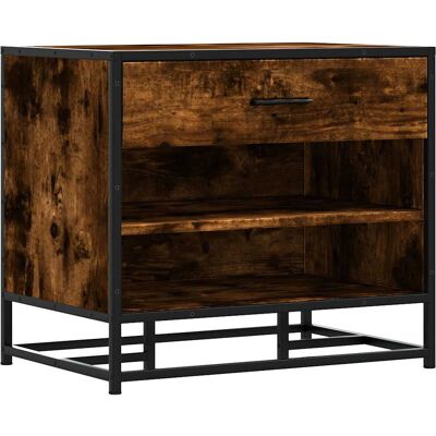 vidaXL Smoked Oak Shoe Bench - Indoor Bench vidaXL Smoked Oak Shoe Bench - Indoor Bench