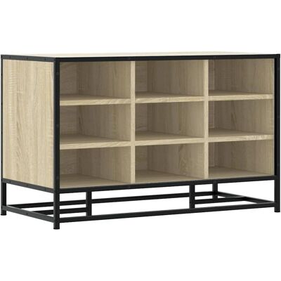 vidaXL Schoenbank Sonoma Eiken - Hout en Metaal - 84x40x53,5 cm vidaXL Schoenbank Sonoma Eiken - Hout en Metaal - 84x40x53,5 cm