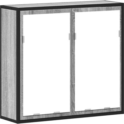 vidaXL Bad-Spiegelschrank - Grau Sonoma - 65x20x60 cm - Wandmontage vidaXL Bad-Spiegelschrank - Grau Sonoma - 65x20x60 cm - Wandmontage