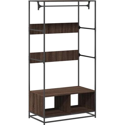 vidaXL Armario de madera de ingeniería marrón roble 90x50x180 cm - Armario - Publicité vidaXL Armario de madera de ingeniería marrón roble 90x50x180 cm - Armario - Publicité