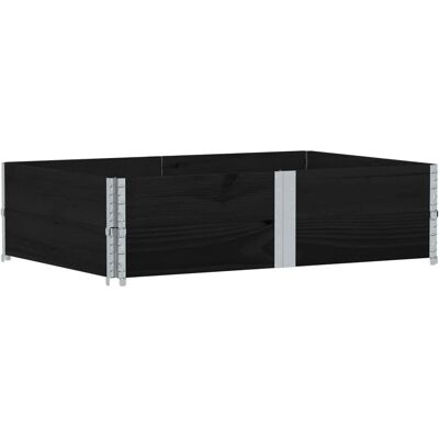 vidaXL Gartenschale 150x100 cm Schwarz Massivholz - Garten Pflanzkübel vidaXL Gartenschale 150x100 cm Schwarz Massivholz - Garten Pflanzkübel