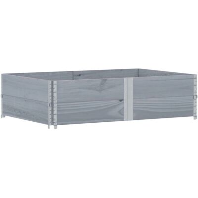 vidaXL Tuinplantbak - 150x100 cm Grijs Massief Hout Pine vidaXL Tuinplantbak - 150x100 cm Grijs Massief Hout Pine