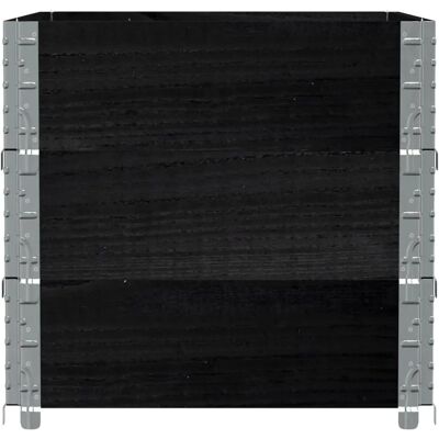 vidaXL Gartentopf - 80x60 cm - Schwarz - Robuster Holzblumenkübel vidaXL Gartentopf - 80x60 cm - Schwarz - Robuster Holzblumenkübel