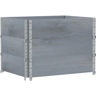 vidaXL Tuinbak - 80x60 cm, Grijs - Tuinbak vidaXL Tuinbak - 80x60 cm, Grijs - Tuinbak