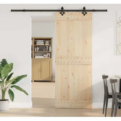 vidaXL Kit de accessoires pour porte coulissante en acier noir - 213,5 cm - Publicité vidaXL Kit de accessoires pour porte coulissante en acier noir - 213,5 cm - Publicité