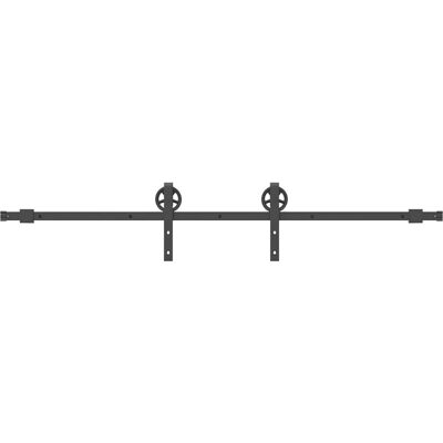 vidaXL Stahl Schwarz Schiebetürbeschlag 200cm - Schiebetür Typ vidaXL Stahl Schwarz Schiebetürbeschlag 200cm - Schiebetür Typ