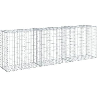 vidaXL Gegalvaniseerd ijzeren 300x50x100 cm Gabionmand met Deksel - Verhoogde Gabionbed vidaXL Gegalvaniseerd ijzeren 300x50x100 cm Gabionmand met Deksel - Verhoogde Gabionbed