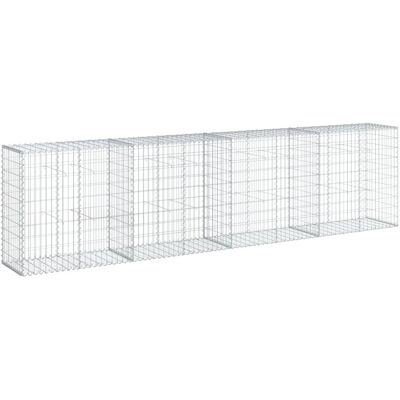 vidaXL Verzinkt ijzeren gabionenmand met deksel 400x50x100 cm - Type gabion vidaXL Verzinkt ijzeren gabionenmand met deksel 400x50x100 cm - Type gabion