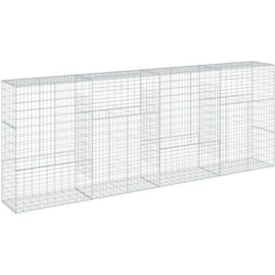 vidaXL Gabionenmand met Dekking 400x50x150 cm Gegalvaniseerd Ijzer - Gabionenmand vidaXL Gabionenmand met Dekking 400x50x150 cm Gegalvaniseerd Ijzer - Gabionenmand