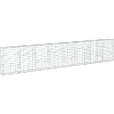 vidaXL Gegalvaniseerd ijzeren gabionenmand 800x50x150 cm - Tuinontwerp vidaXL Gegalvaniseerd ijzeren gabionenmand 800x50x150 cm - Tuinontwerp