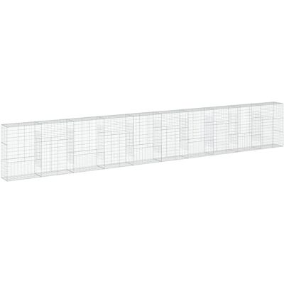 vidaXL 1000x50x150 cm Gegalvaniseerd IJzeren Gabionenmand met Afdekking vidaXL 1000x50x150 cm Gegalvaniseerd IJzeren Gabionenmand met Afdekking