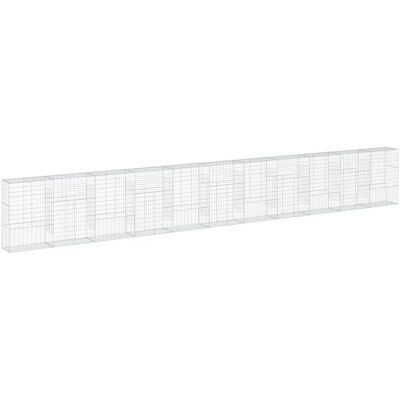 vidaXL Gegalvaniseerd ijzeren gabionenmand 1100x50x150 cm - Duurzaam voor buiten vidaXL Gegalvaniseerd ijzeren gabionenmand 1100x50x150 cm - Duurzaam voor buiten