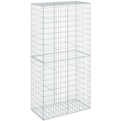 vidaXL Gabionenmand met Deksel 100x50x200 cm Verzinkt Staal - Gabionen Type vidaXL Gabionenmand met Deksel 100x50x200 cm Verzinkt Staal - Gabionen Type