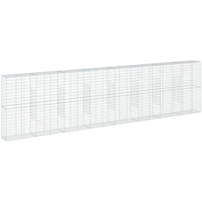 vidaXL Gegalvaniseerd ijzeren gabionenmand 800x50x200cm - Buiten decoratie vidaXL Gegalvaniseerd ijzeren gabionenmand 800x50x200cm - Buiten decoratie