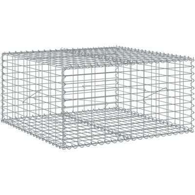 vidaXL Gegalvaniseerd ijzeren gabionenmand 100x100x50 cm - Type gabion vidaXL Gegalvaniseerd ijzeren gabionenmand 100x100x50 cm - Type gabion
