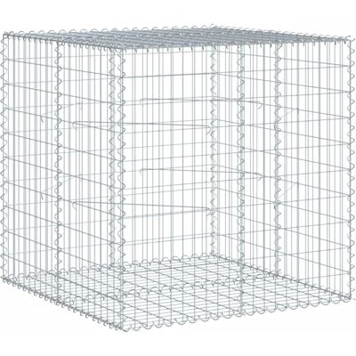 vidaXL Gegalvaniseerd ijzeren gabionenmand 100x100x100 cm - Buiten Decoratie vidaXL Gegalvaniseerd ijzeren gabionenmand 100x100x100 cm - Buiten Decoratie