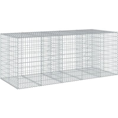 vidaXL Gegalvaniseerd ijzeren gabionenmand 250x100x100 cm met cover vidaXL Gegalvaniseerd ijzeren gabionenmand 250x100x100 cm met cover
