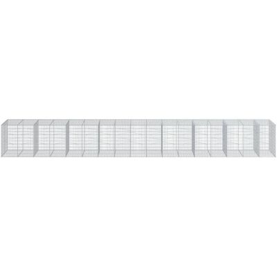 vidaXL Verzinkter Eisendraht Gabbione 850x100x100 cm - Gabionenkorb vidaXL Verzinkter Eisendraht Gabbione 850x100x100 cm - Gabionenkorb