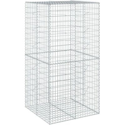 vidaXL Galvanisierte Eisen Gabionenkorb 100x100x200cm vidaXL Galvanisierte Eisen Gabionenkorb 100x100x200cm