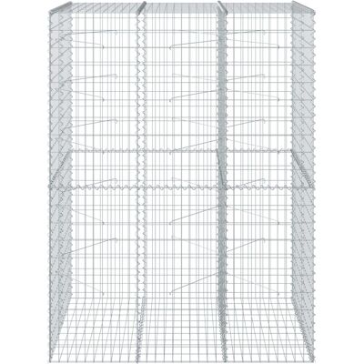 vidaXL Gabion z drutu ocynkowanego z pokrywą 150x100x200 cm - Mur oporowy vidaXL Gabion z drutu ocynkowanego z pokrywą 150x100x200 cm - Mur oporowy