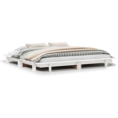 vidaXL Bedframe Wit 160x200 cm - Bedframe vidaXL Bedframe Wit 160x200 cm - Bedframe