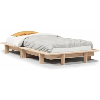 vidaXL Bedframe Natuur dennenhout 90x190 cm - Type bed vidaXL Bedframe Natuur dennenhout 90x190 cm - Type bed