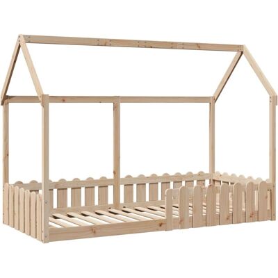 vidaXL Lasten talosänky - Kestävä puurakenne 90x200cm vidaXL Lasten talosänky - Kestävä puurakenne 90x200cm