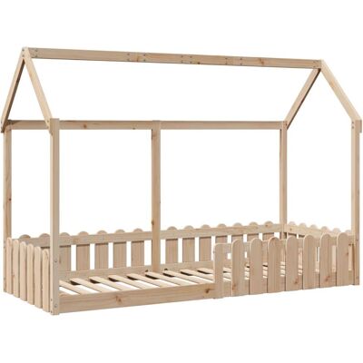 vidaXL Kinderhuisbed Frame Natuurden 80x200cm - Kinderbed vidaXL Kinderhuisbed Frame Natuurden 80x200cm - Kinderbed