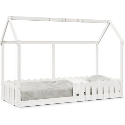 vidaXL Børneseng med husdesign - Hvid, 80x200cm - Børnesengestel vidaXL Børneseng med husdesign - Hvid, 80x200cm - Børnesengestel
